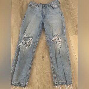 Women’s GAP Distressed Cheeky Straight Leg High Rise Jeans Size 30